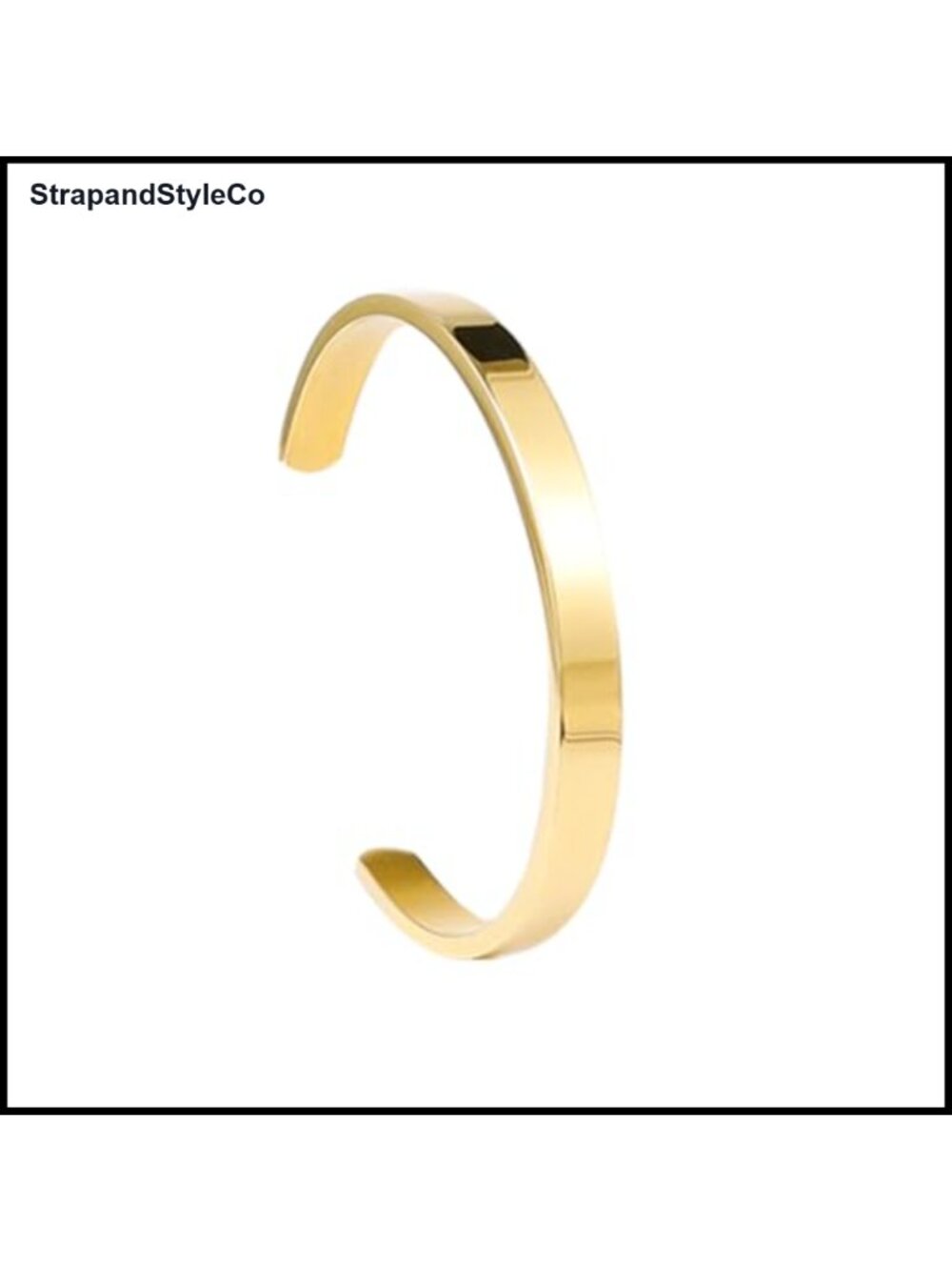 Stainless Steel Open Bangle Cuff Bracelet Adjustable Wristband